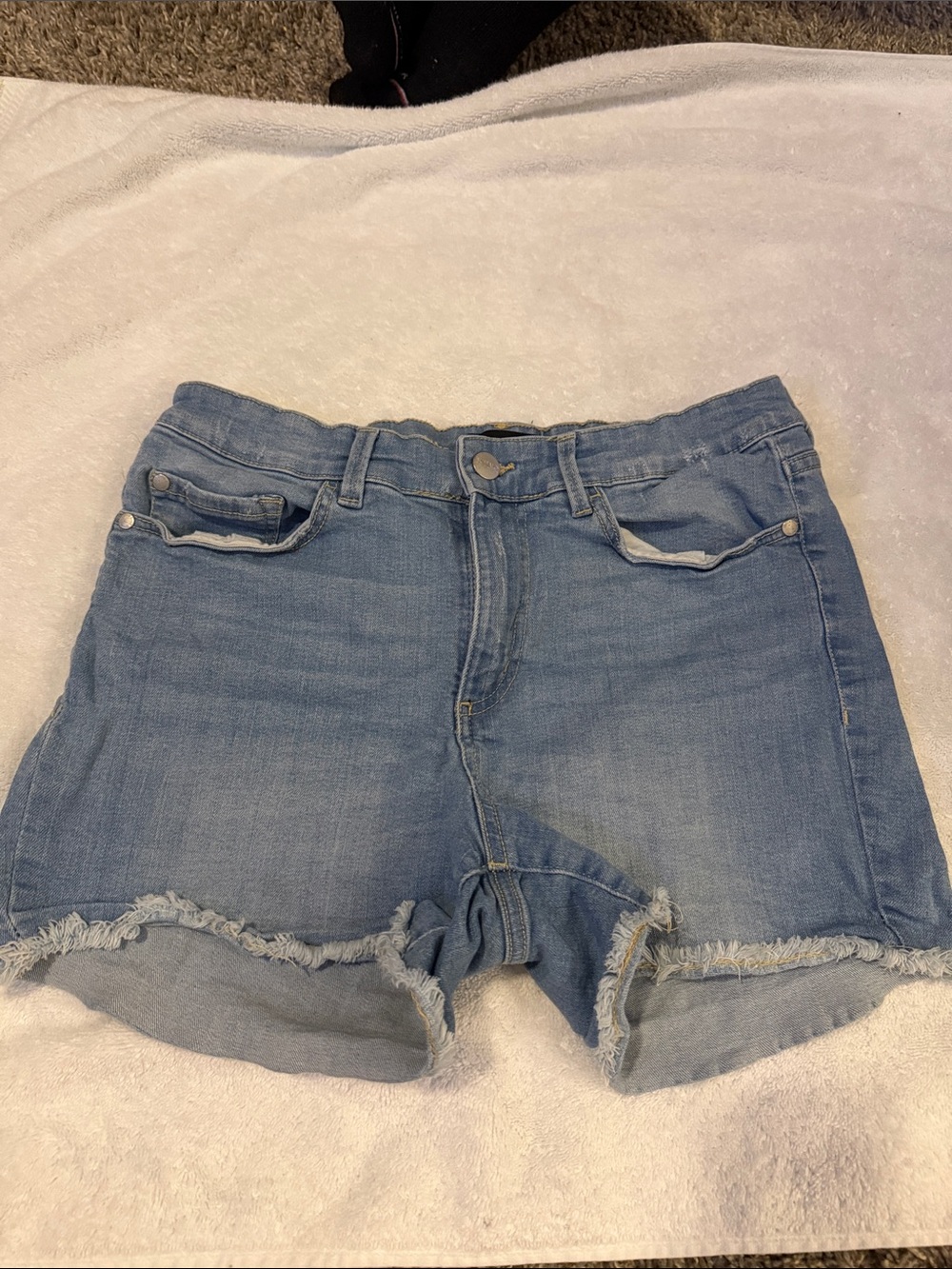 Buffalo David Bitton Light Blue Distressed Denim Shorts